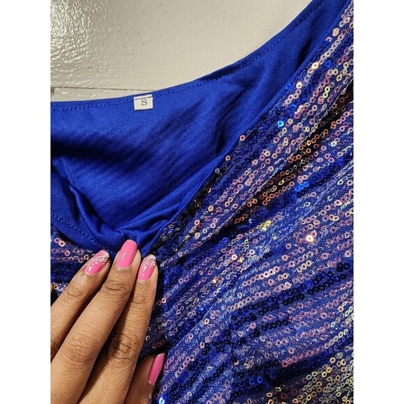 Women's Cocktail & Party Dresses One Shoulder Sequins Bodycon Dress Size Small - Picture 11 of 12